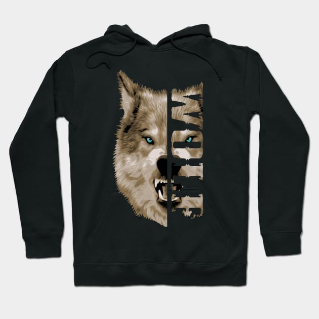 Wolf head hoodie cheap
